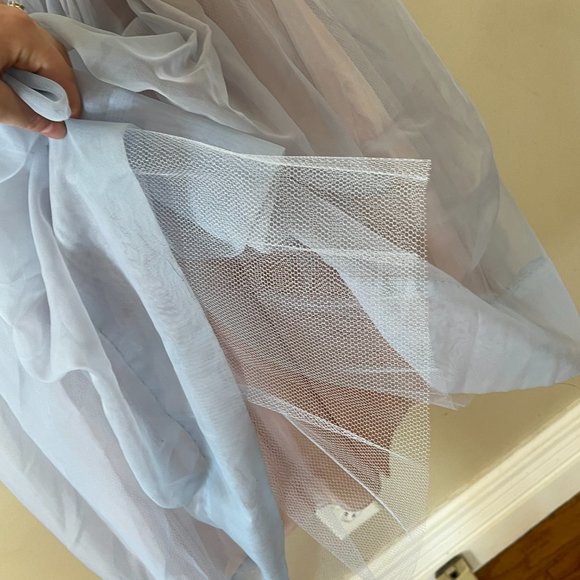 1960s Chiffon and Tulle Handmade Party Dress - Picture 5 of 6